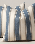 Coussin beige et bleu à rayures 45x45 cm RIVIERA
