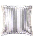 Coussin blanc à rayures bleu clair 45x45 cm TALINA