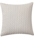Coussin blanc écru en tissu texturé doux 45x45 cm DUNE