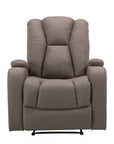 Fauteuil relax en tissu en microfibre marron CLARENCE