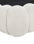 Lit coffre en tissu bouclette beige 160x200 cm GRETA