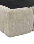 Lit coffre en velours chiné taupe 180x200 cm BUBBLE