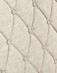 Lit double avec 4 tiroirs en lin beige 140x190 cm LEANDRE