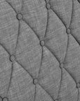 Lit double avec 4 tiroirs en lin gris 140x190 cm LEANDRE