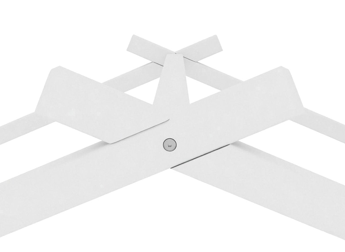 Lit gigogne cabane en bois blanc 90 x 190 cm MILIO