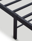 Lit simple en métal noir LUCINA 90 x 190 cm