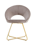 Lot de 2 chaises design en velours beige PETRA