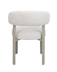 Lot de 2 chaises en velours tissé écru pieds en métal gris LOUISA
