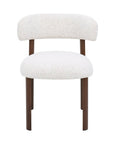 Lot de 2 chaises en velours tissé écru pieds en métal marron LOUISA