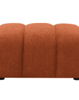 Pouf en tissu bouclette terracotta AELIS