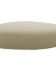 Pouf en velours tissé beige IMENIA