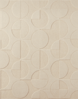 Tapis beige à motifs ronds 160 x 230 cm PURO