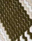 Tapis blanc à motifs carrés verts 160 x 230 cm THEOA