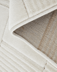 Tapis blanc écru à carreaux texturés 200 x 290 cm KARLINE