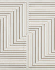 Tapis blanc écru à motifs chevrons  160 x 230 cm AMELIO