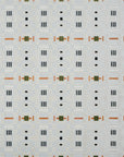 Tapis écru à motifs géométriques verts et orange 200 x 290 cm LOANE