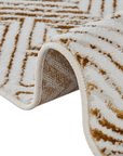 Tapis géométrique beige et marron 160 x 230 cm CARAMEL