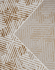 Tapis géométrique beige et marron 200 x 290 cm CARAMEL