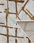 Tapis géométrique taupe et marron 200 x 290 cm LATTICE