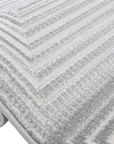 Tapis graphique art déco gris et blanc 160 x 230 cm HALL