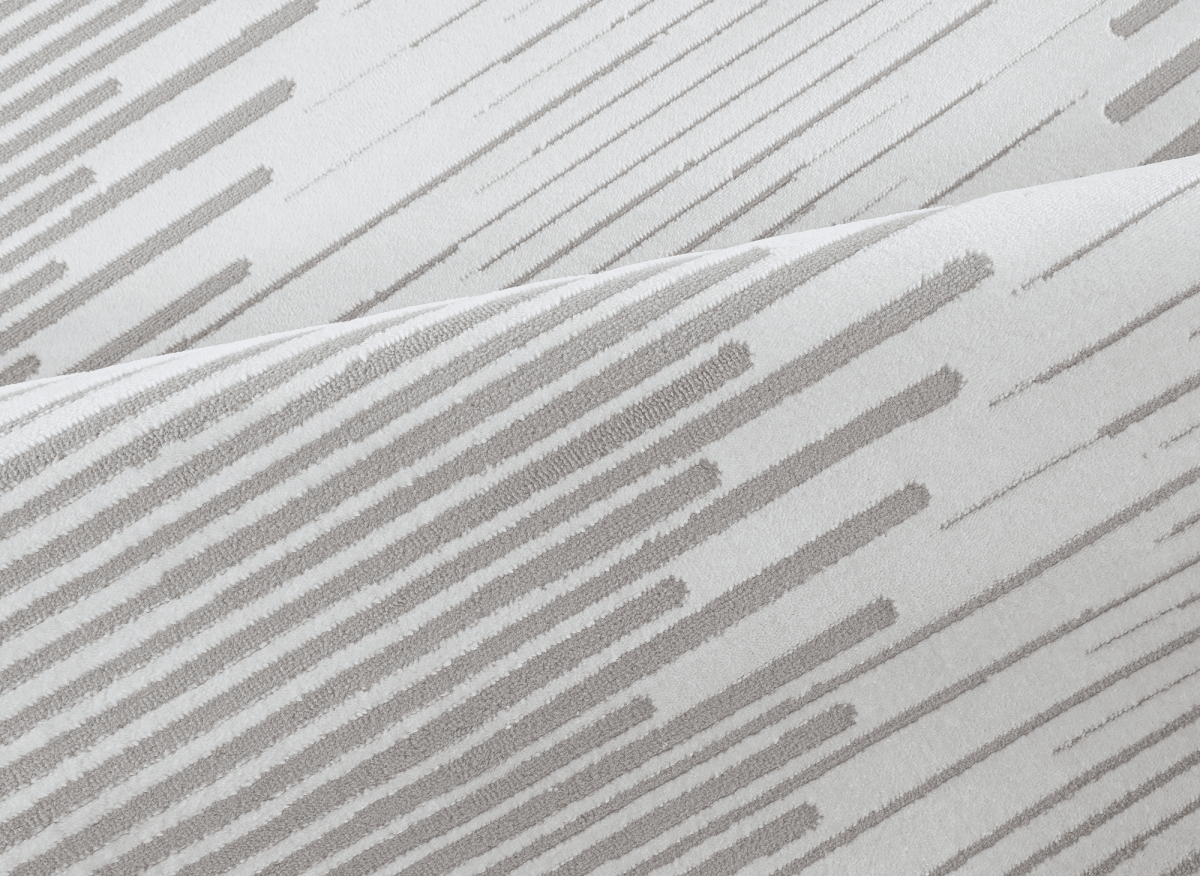 Tapis gris à lignes asymétriques 160 x 230 cm VENISE