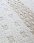 Tapis gris à motifs graphiques 200 x 290 cm ORCHIDÉE