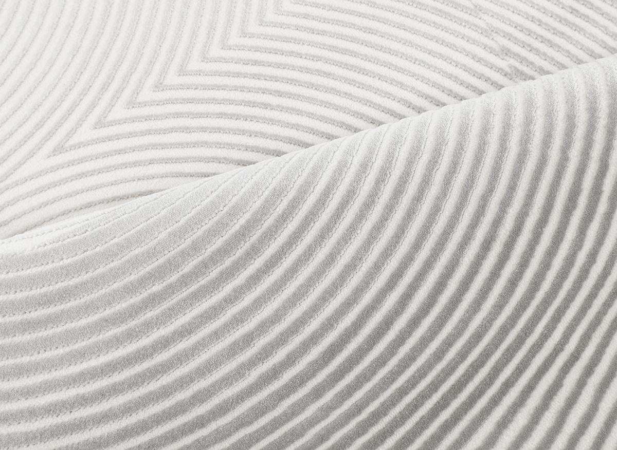 Tapis gris à motifs ronds 200 x 290 cm UTAH