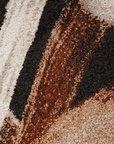 Tapis marron avec motifs géométriques beige et cuivre 200 x 290 cm ILYA