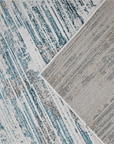 Tapis motif abstrait beige et bleu 200 x 290 cm AURORA